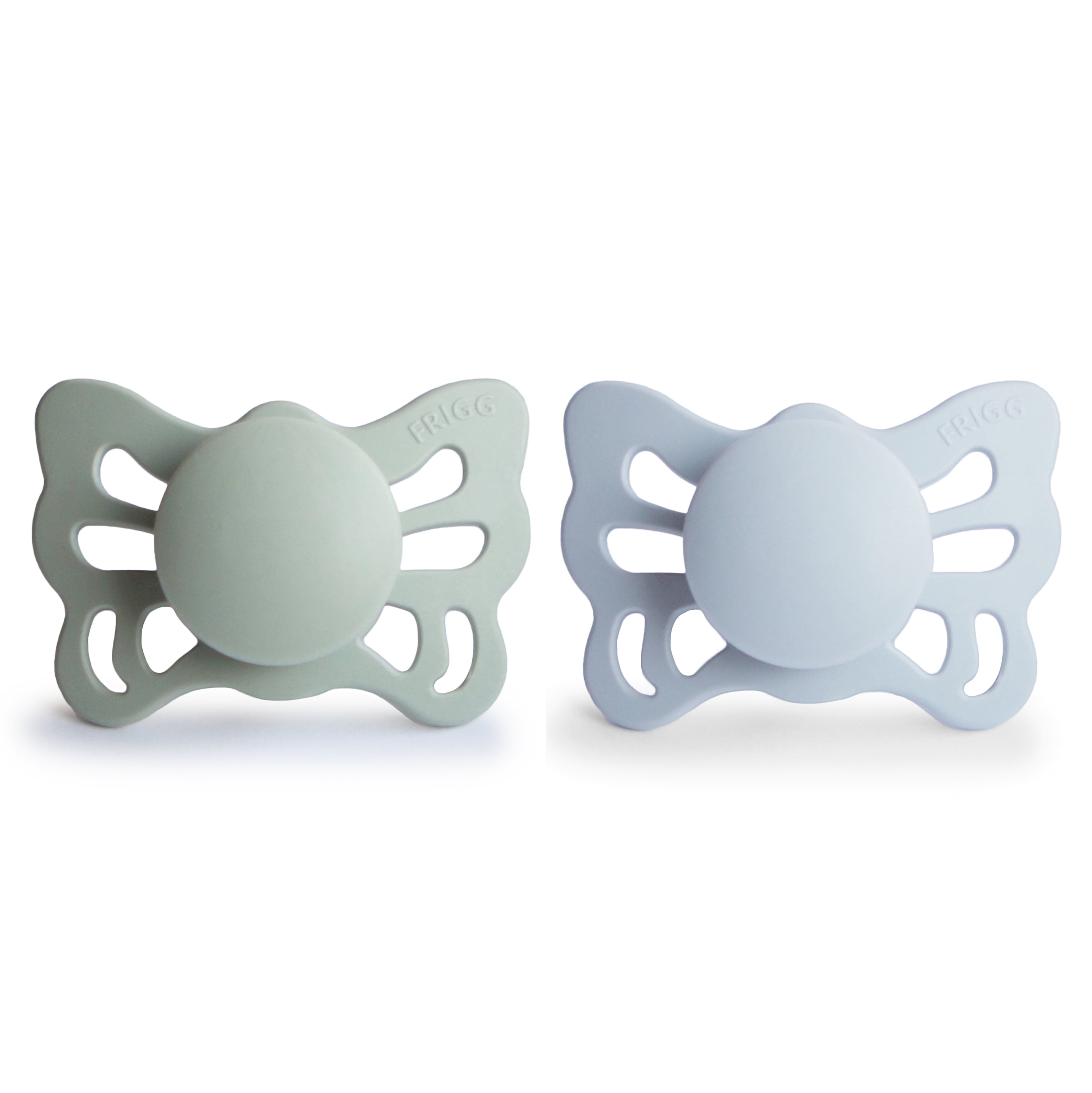 Image of FRIGG Butterfly Anatomical Silicone Pacifier 2-Pack (0-6 Months)
